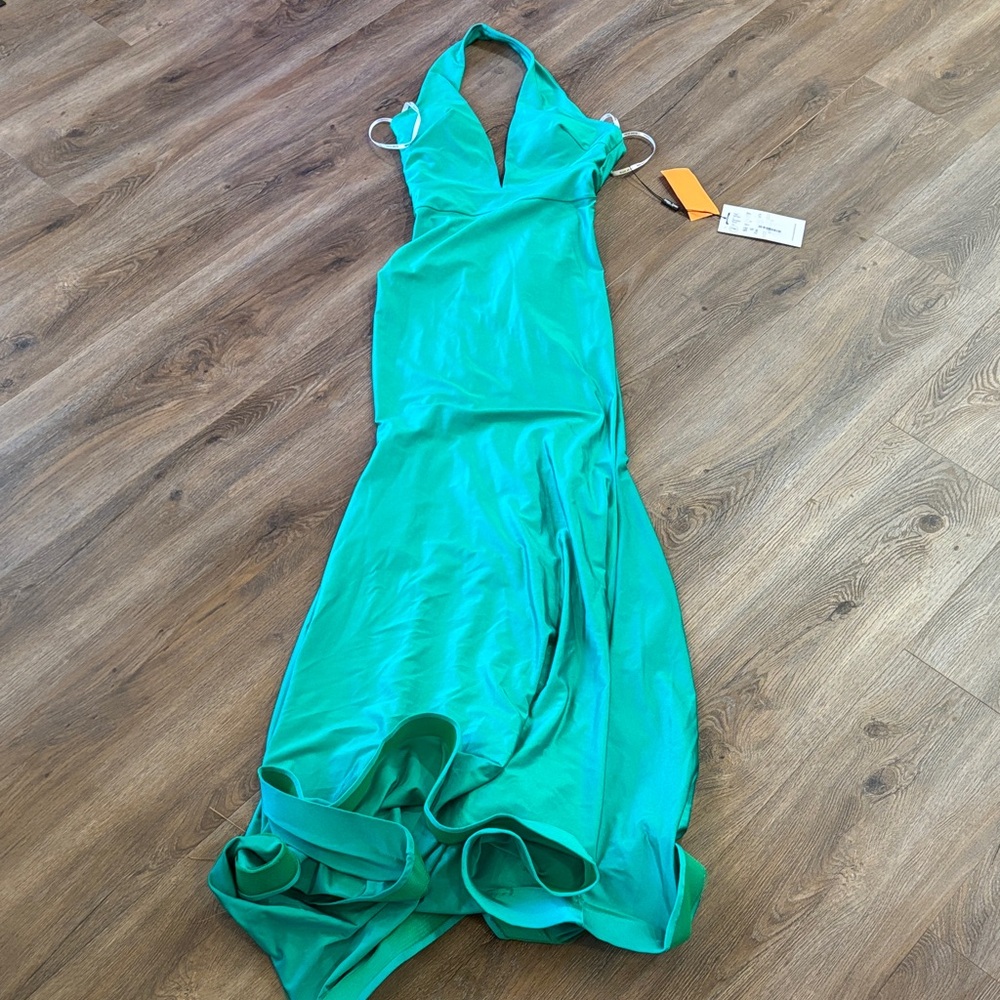 Jessica Angel 728 Backless Green Evening Dress
